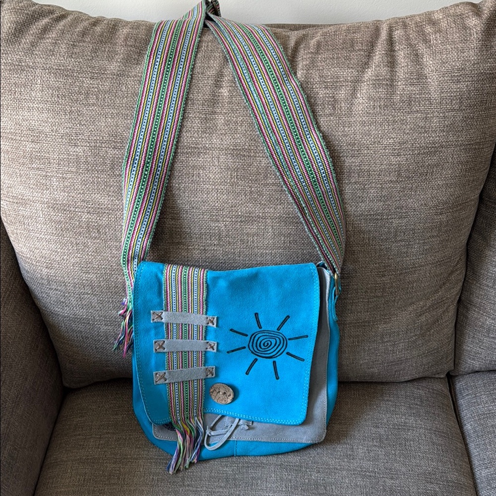 Timbu Blue and Gray Women's Bag